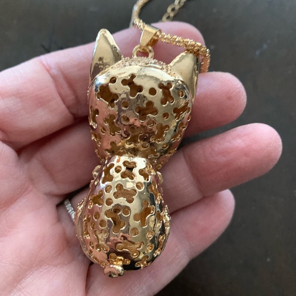 Betsy Johnson Blingy Bull Terrier Necklace - Picture 3 of 6